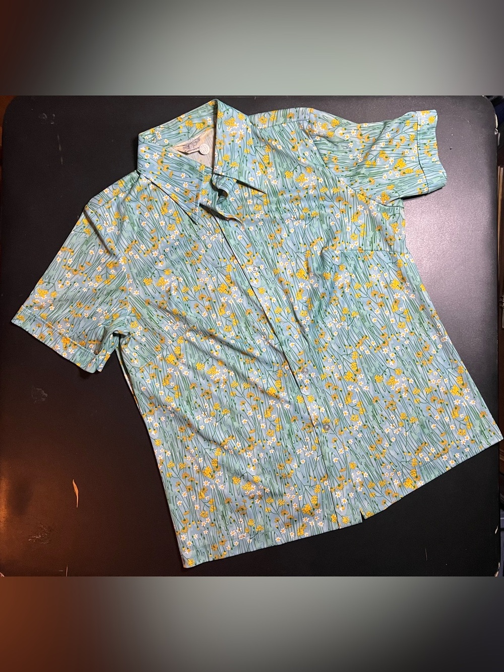 1970s Sears Perma Prest Floral Shirt